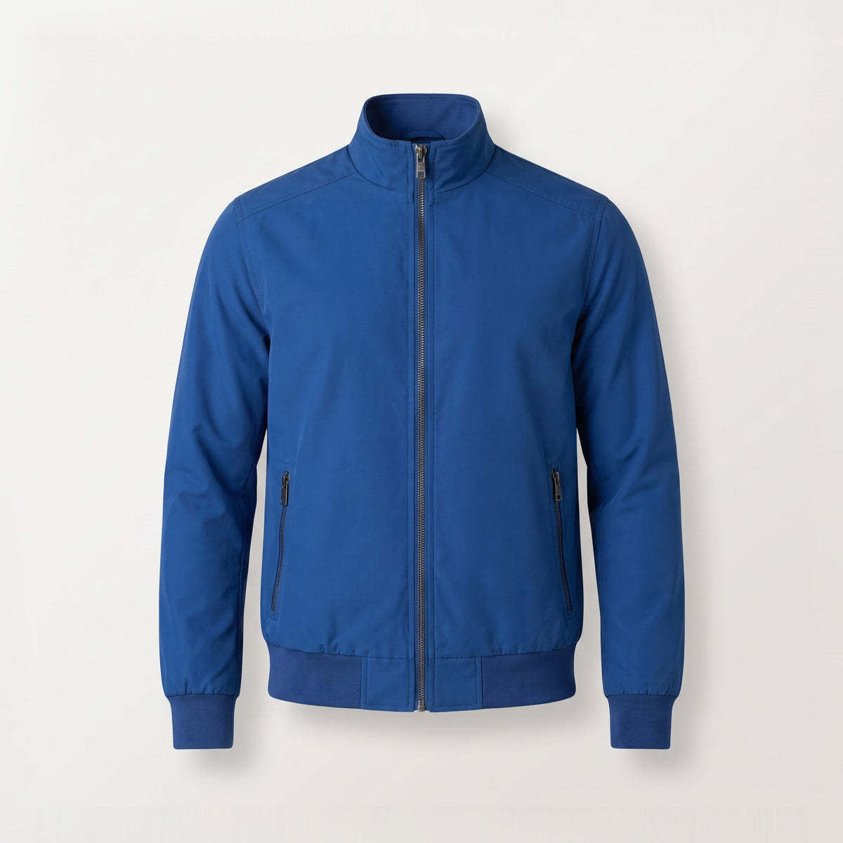 Maddox stand collar jacket hero front in Blue 0