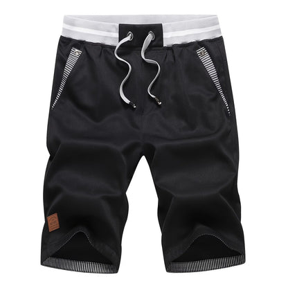 Men's chino-style cotton shorts in Black 1