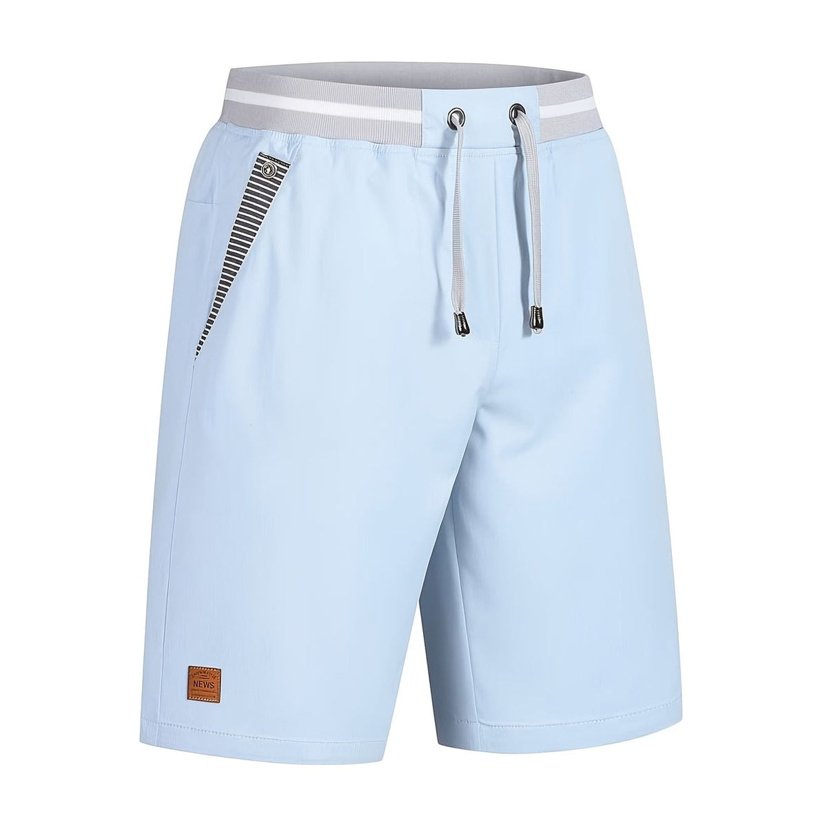 Men's chino-style cotton shorts in Sky Blue 1