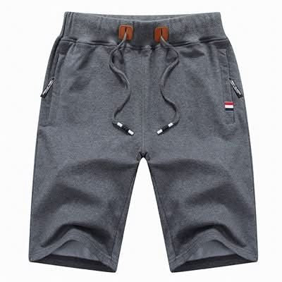 Men's cotton-blend drawstring shorts in Dark Grey 1