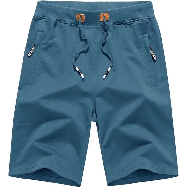 Men's cotton-blend drawstring shorts in Tropical Blue 1