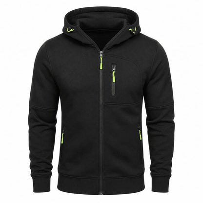 Men's full-zip hoodie in Black 1