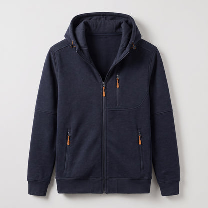 Men's full-zip hoodie in Navy 1