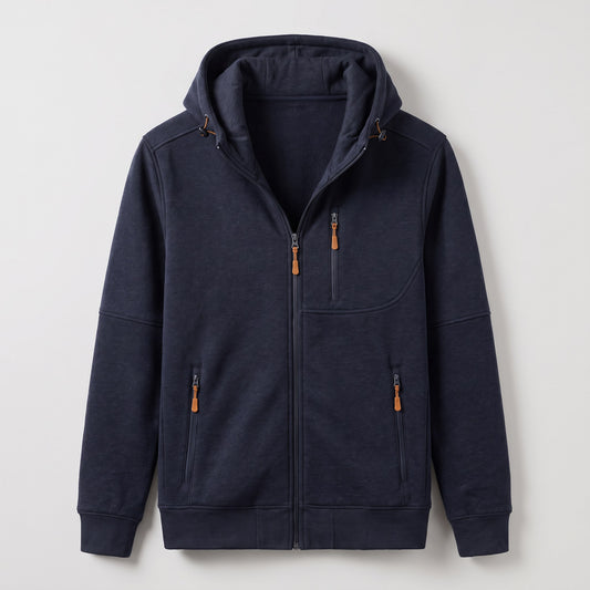 Men's full-zip hoodie in Navy 1