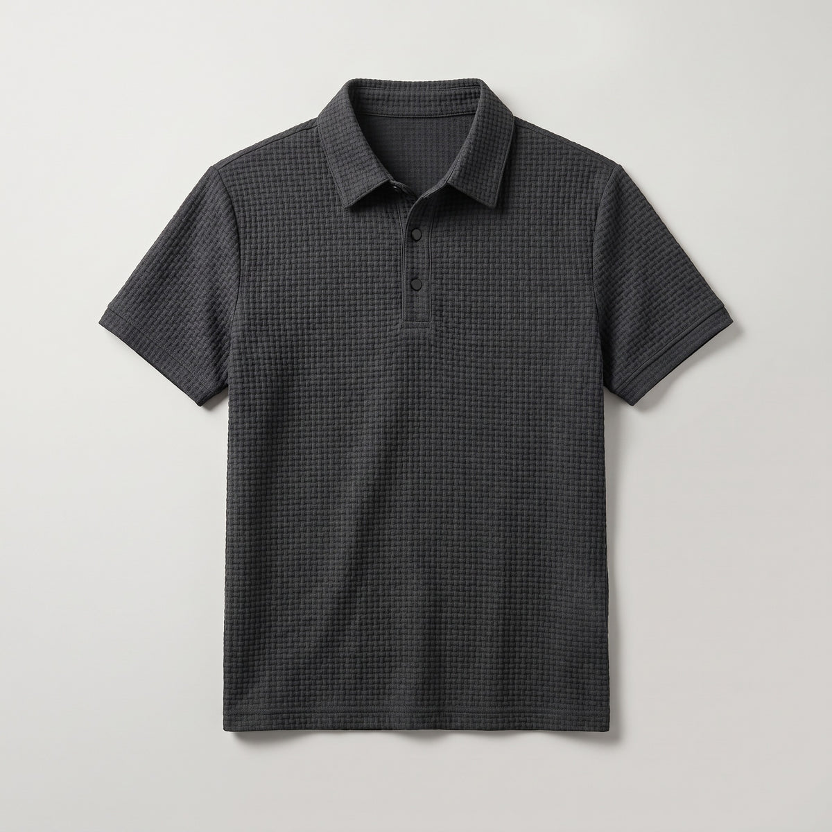 Men's textured polo shirt in Grey 1