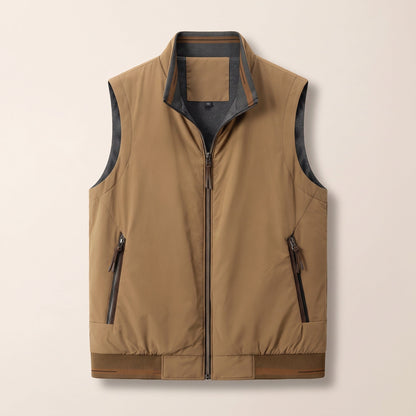 Mercer quilted vest in Coffee 1