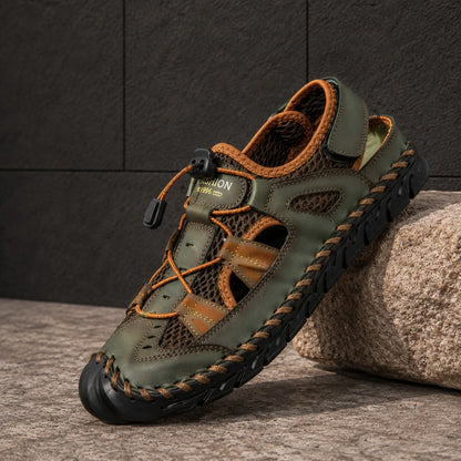 Mesh Outdoor Sandals in Green