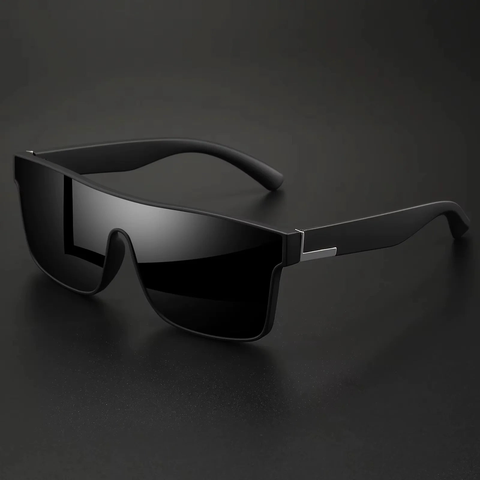 Mirror Shield Sunglasses in Black