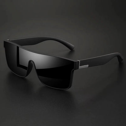 Mirror Shield Sunglasses in Black