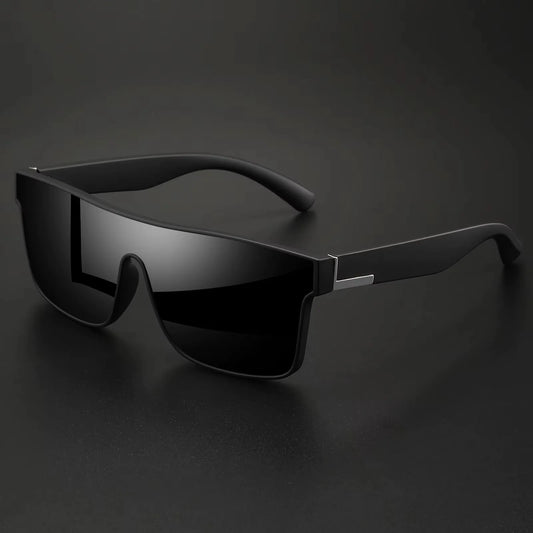 Mirror Shield Sunglasses in Black