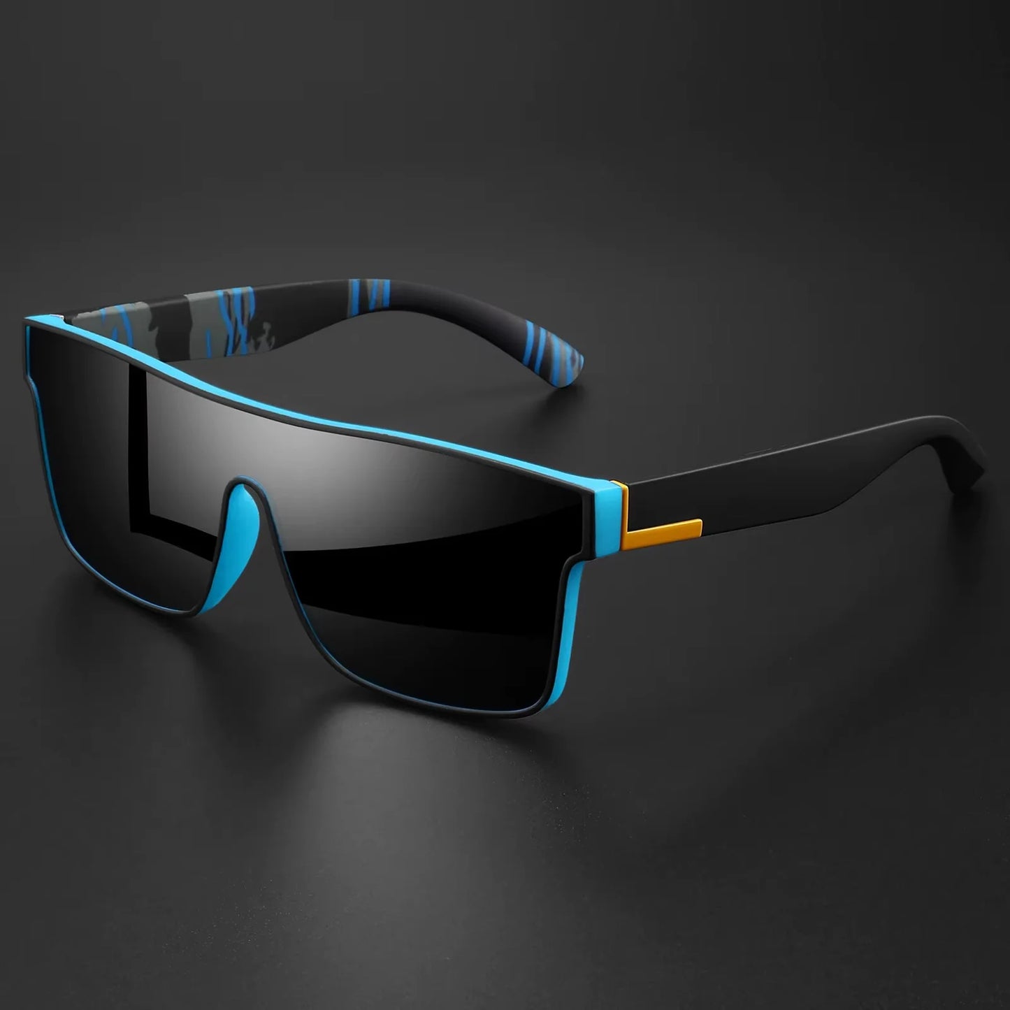 Mirror Shield Sunglasses in Blue