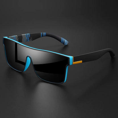 Mirror Shield Sunglasses in Blue