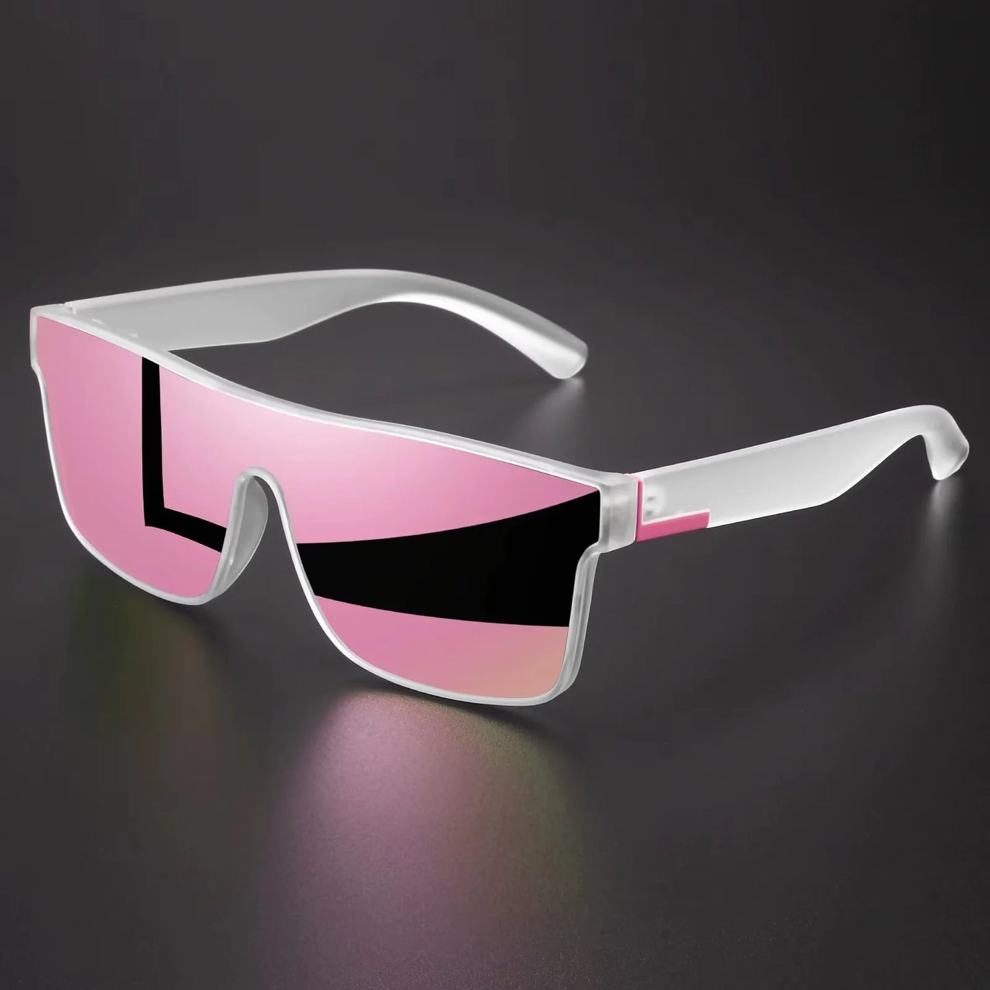 Mirror Shield Sunglasses in Pink