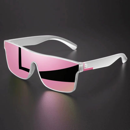 Mirror Shield Sunglasses in Pink