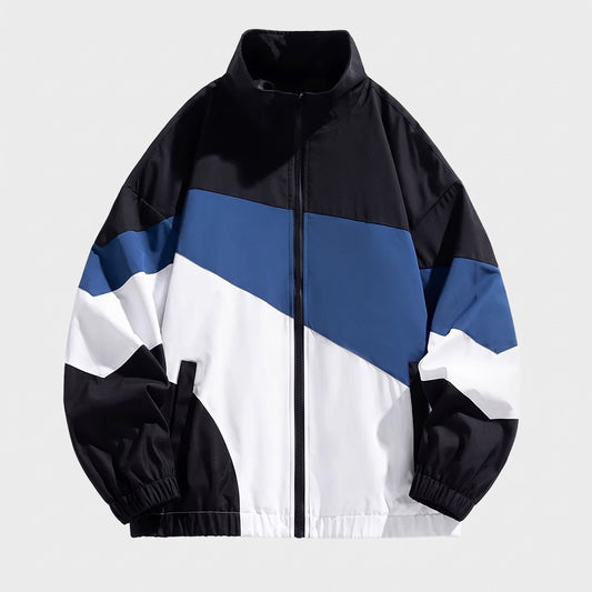 Mortimer colour-block windbreaker in Blue 1