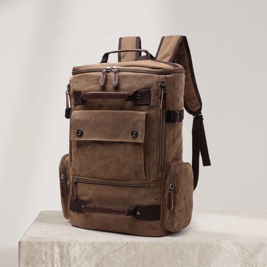 Nolan vintage backpack in Coffee 1