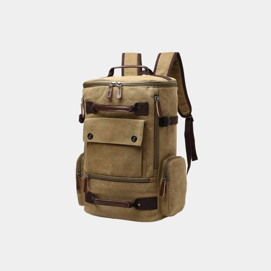 Nolan vintage backpack in Khaki 1