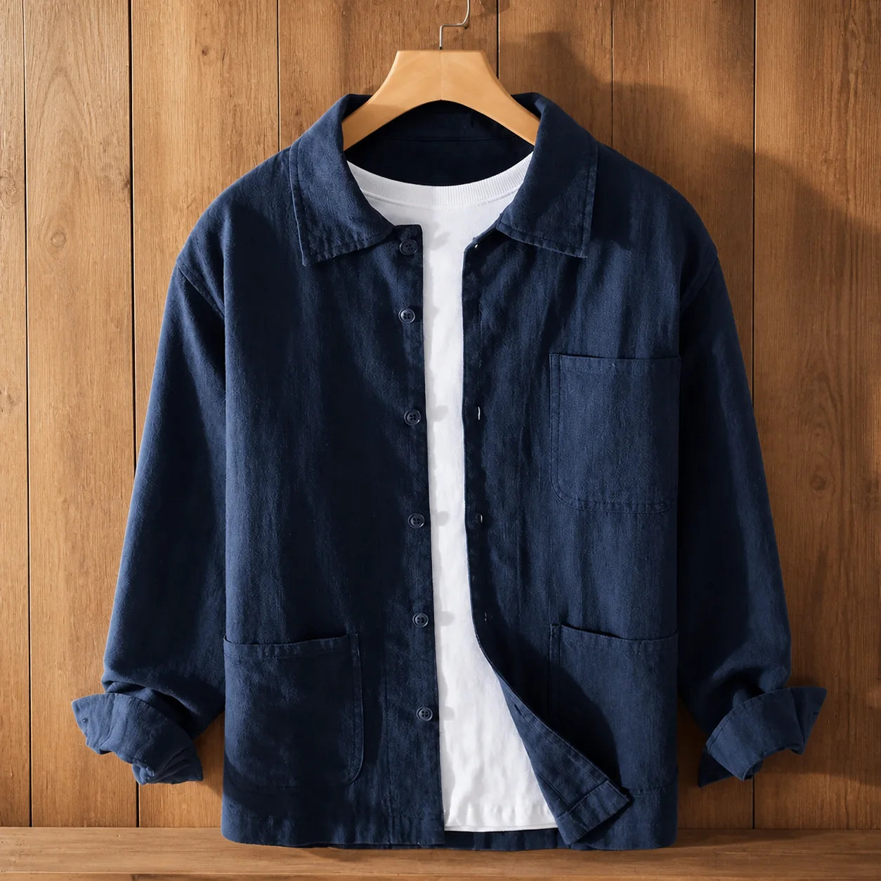 Nomad Weave Shirt Navy Blue