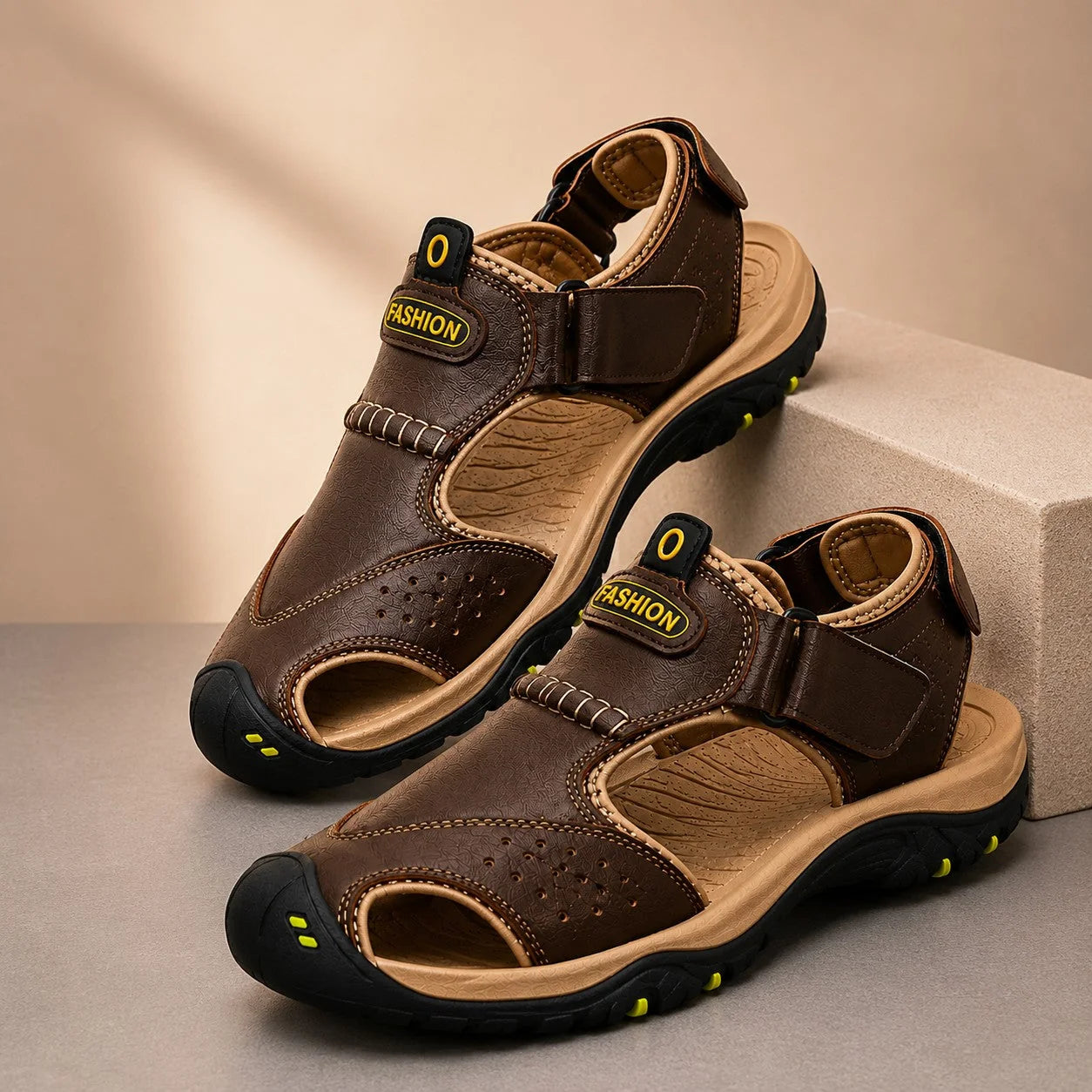 Outdoor Strap Sandals in Coffee