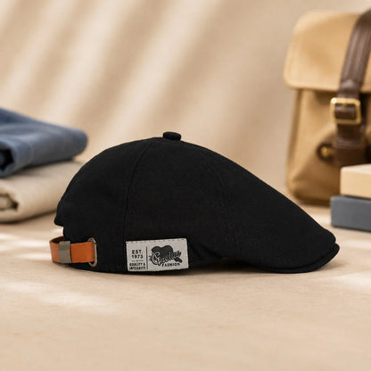 Peaky Strap Cap in Black