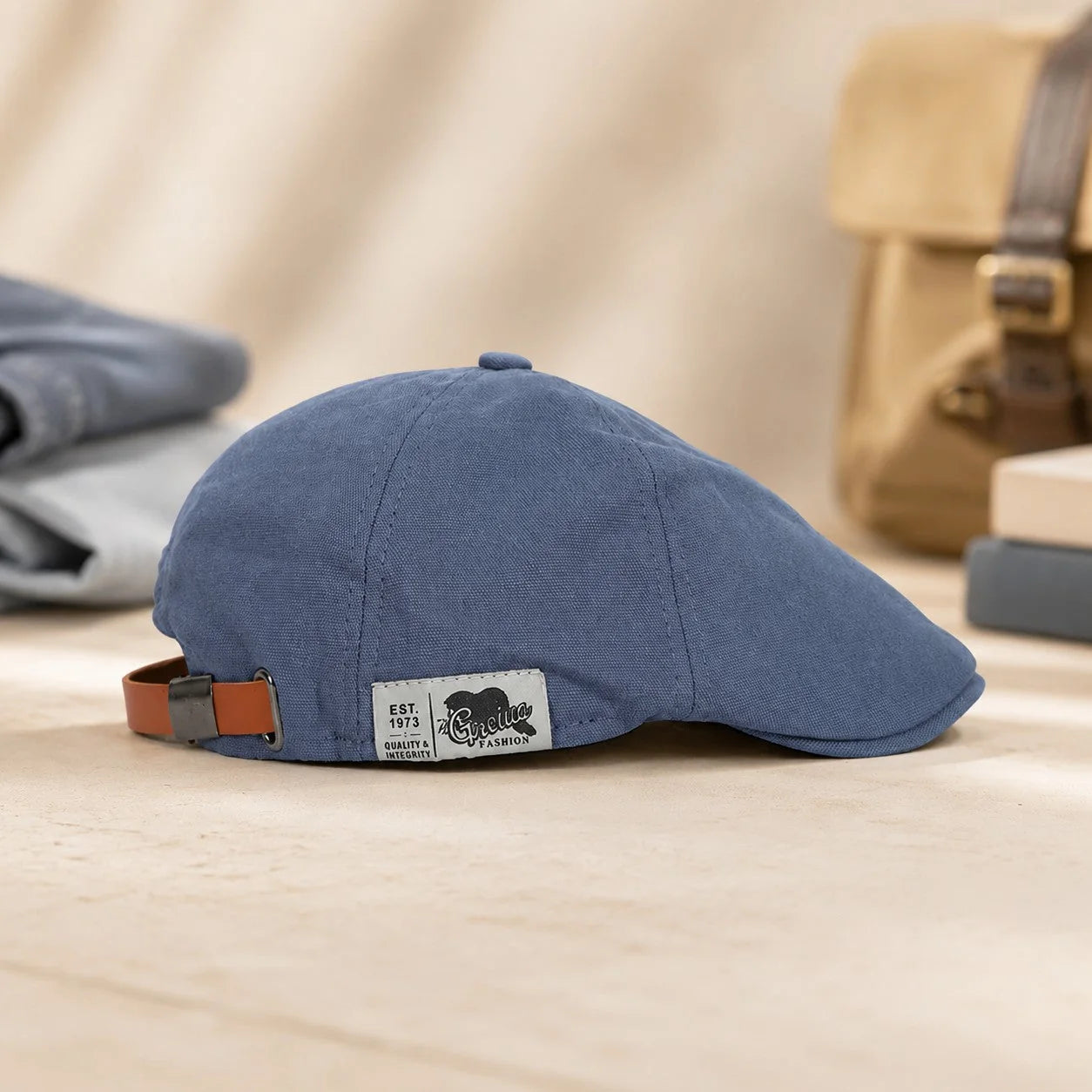 Peaky Strap Cap in Blue