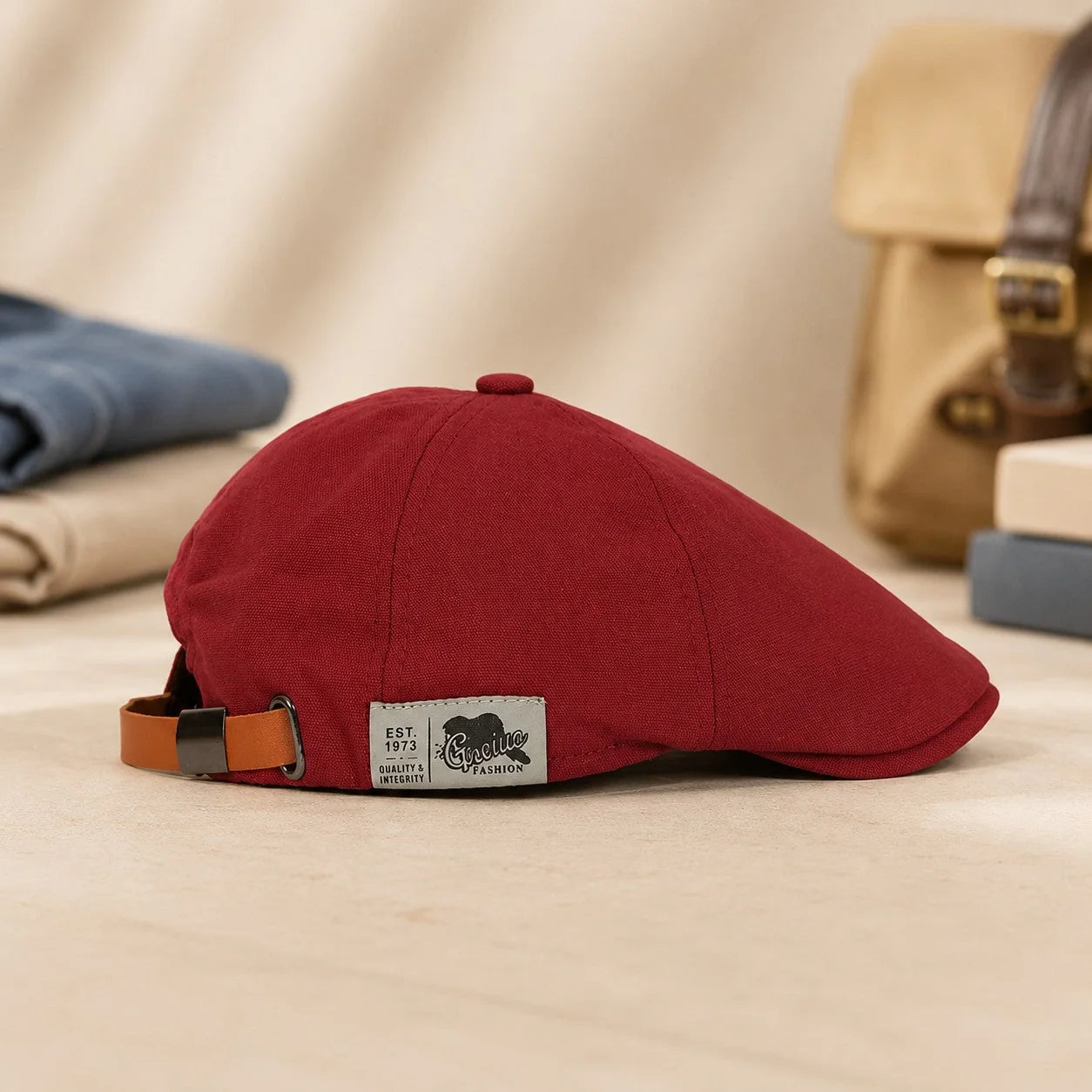 Peaky Strap Cap in Yellow
