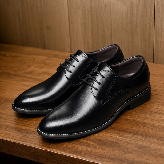 Pointed Oxford Shoes Black