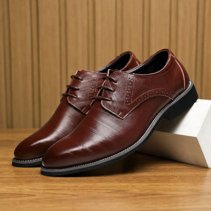 Pointed Oxford Shoes Brown