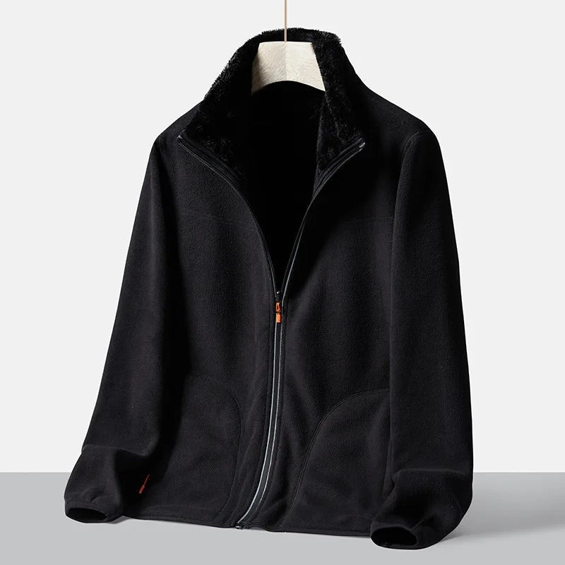 Quentin fleece jacket in Black 1