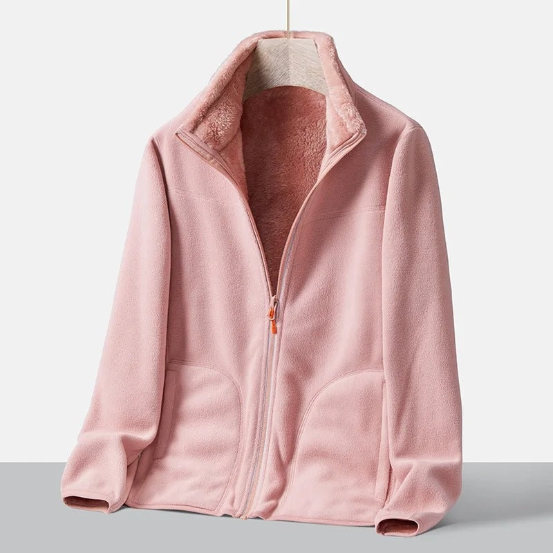 Quentin fleece jacket in Pink 1