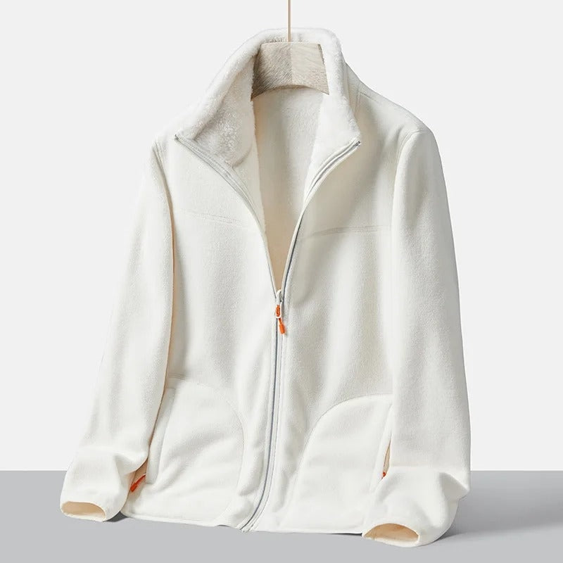 Quentin fleece jacket in White 1