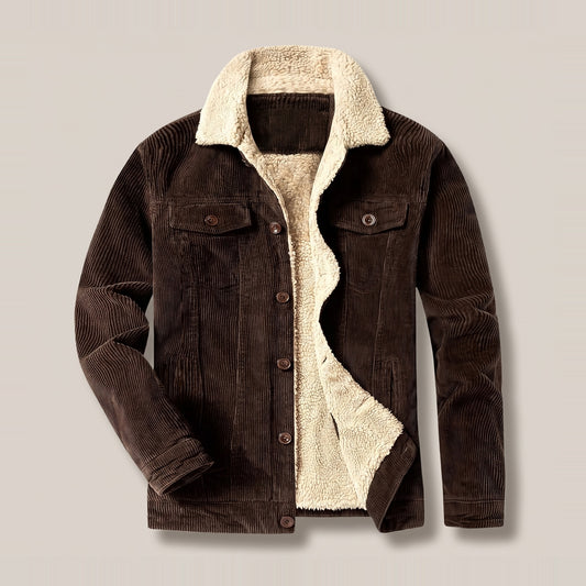 Radford men's corduroy trucker jacket hero product only in Brown 0