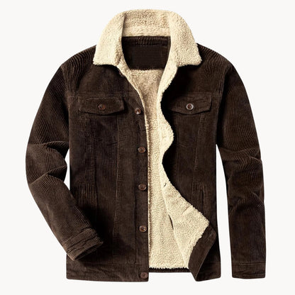 Radford men's corduroy trucker jacket in Brown 1