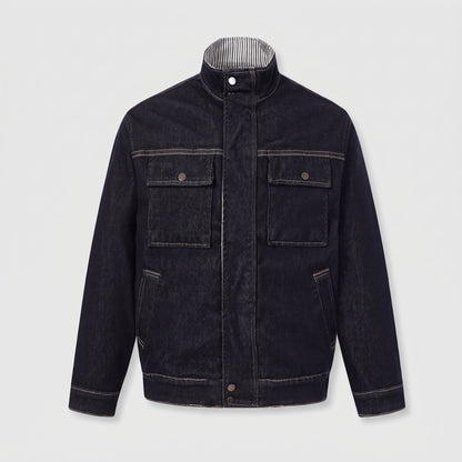 Radford dark indigo denim work jacket in Dark Indigo 1