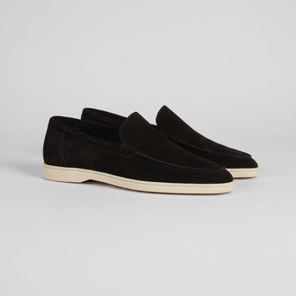 Radnor suede yacht loafers in Black 1