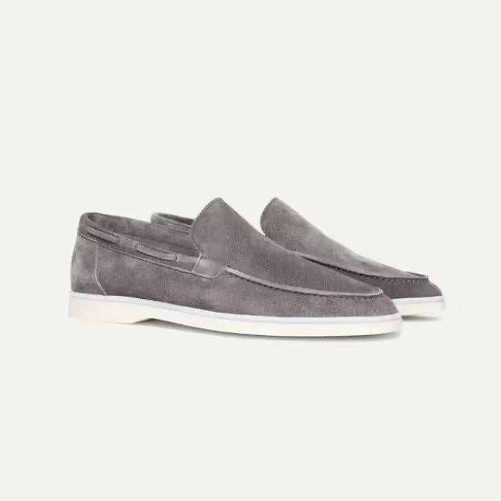 Radnor suede yacht loafers in Gray 1