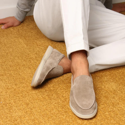 Radnor suede yacht loafers in Beige 1