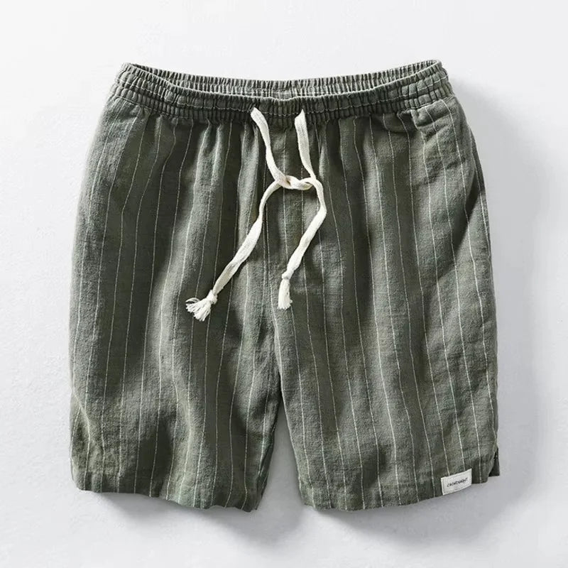 Relaxed Drawstring Shorts in Green