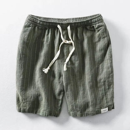 Relaxed Drawstring Shorts in Green