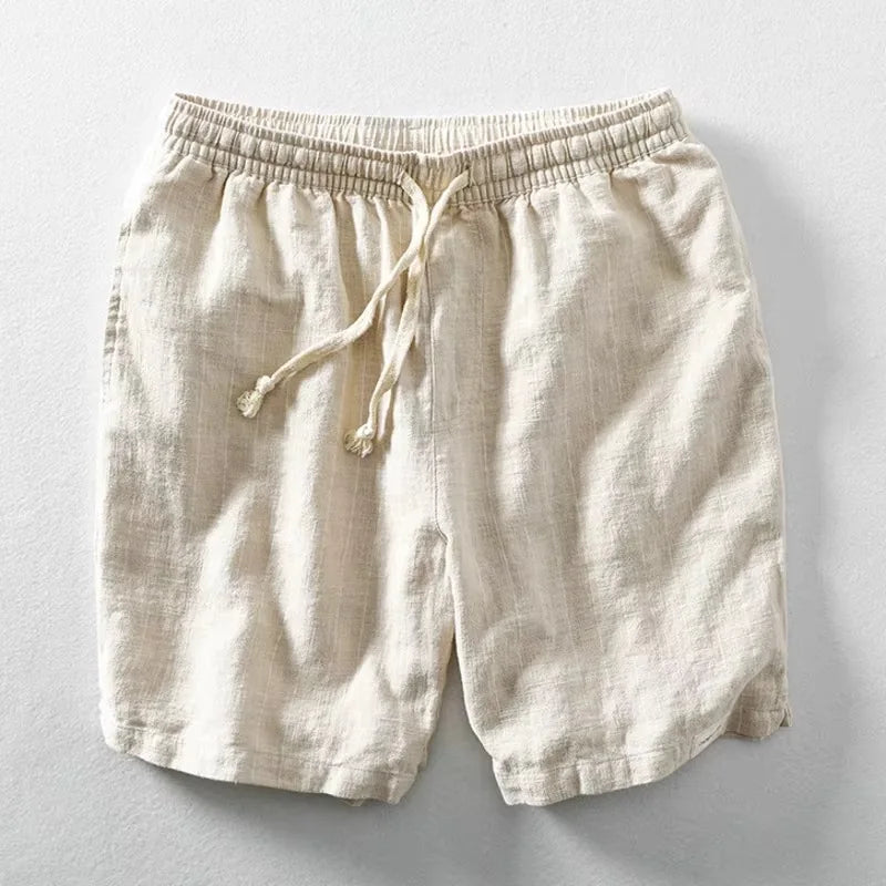 Relaxed Drawstring Shorts in Khaki