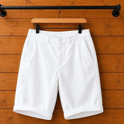Relaxed Linen Shorts in White