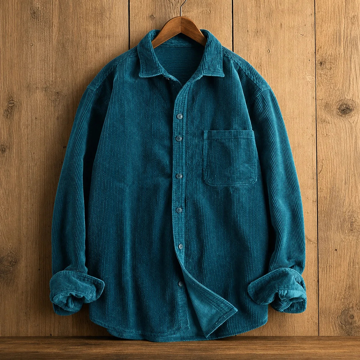 Ridgeway Corduroy Top Peacock Green
