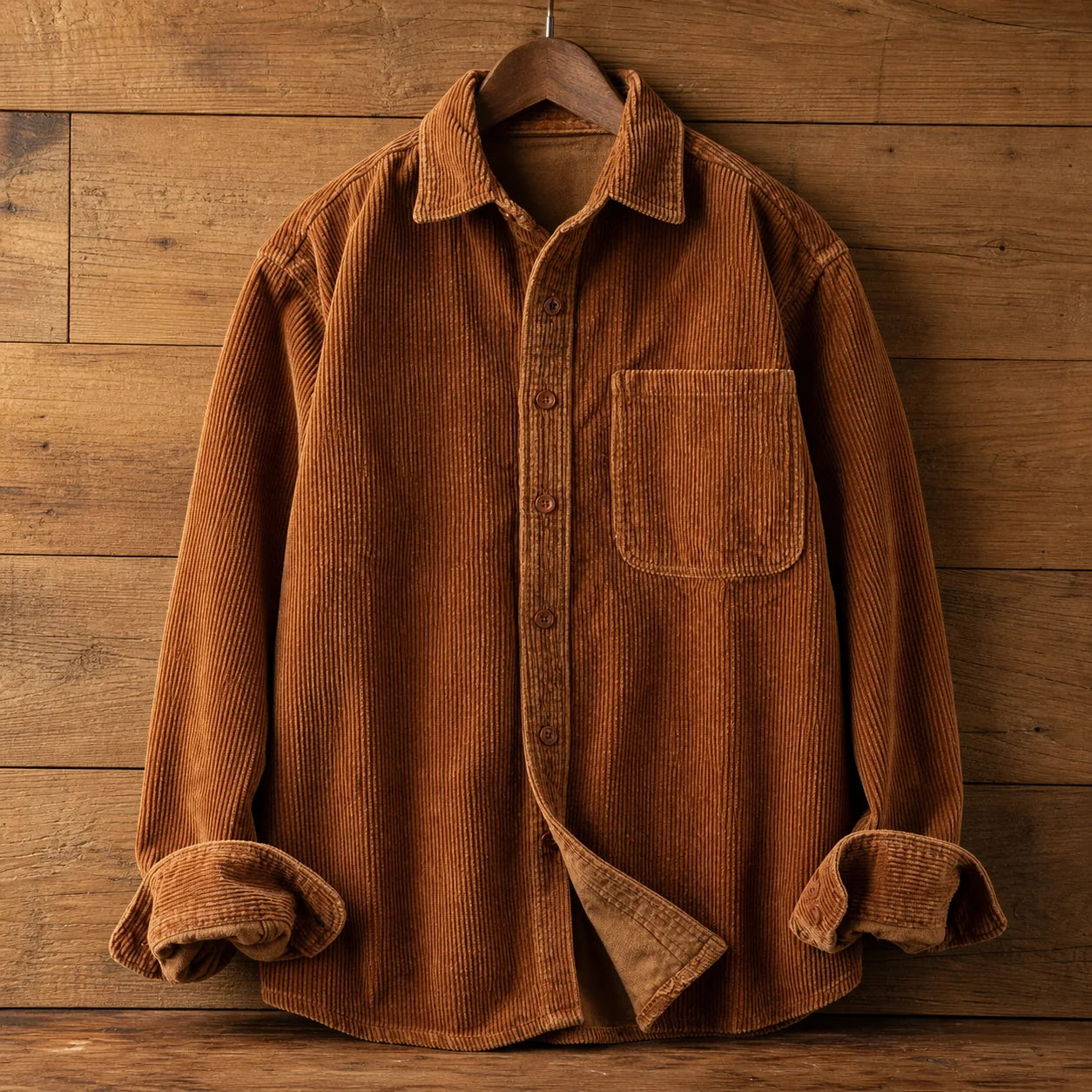 Ridgeway Corduroy Top Rust Brown