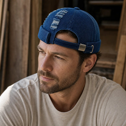 Ripped Denim Hat lifestyle photo