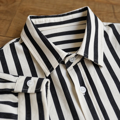 Riverton Stripe Shirt Close Up