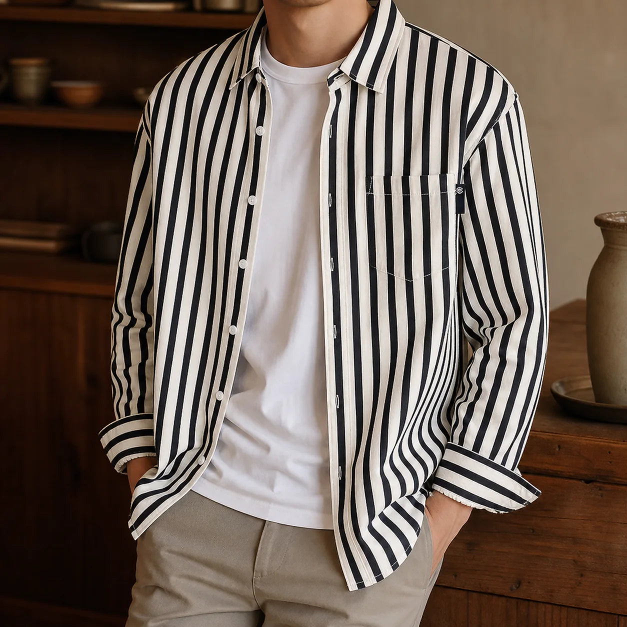 Riverton Stripe Shirt Lifestyle
