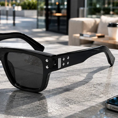 Rivet Mirror Sunglasses close-up quality detail