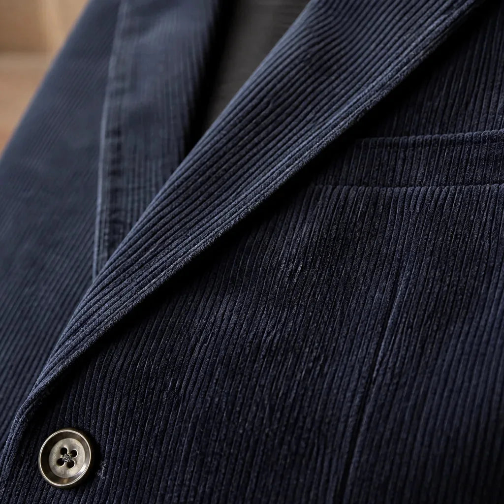 Corduroy Winter Coat close-up quality detail