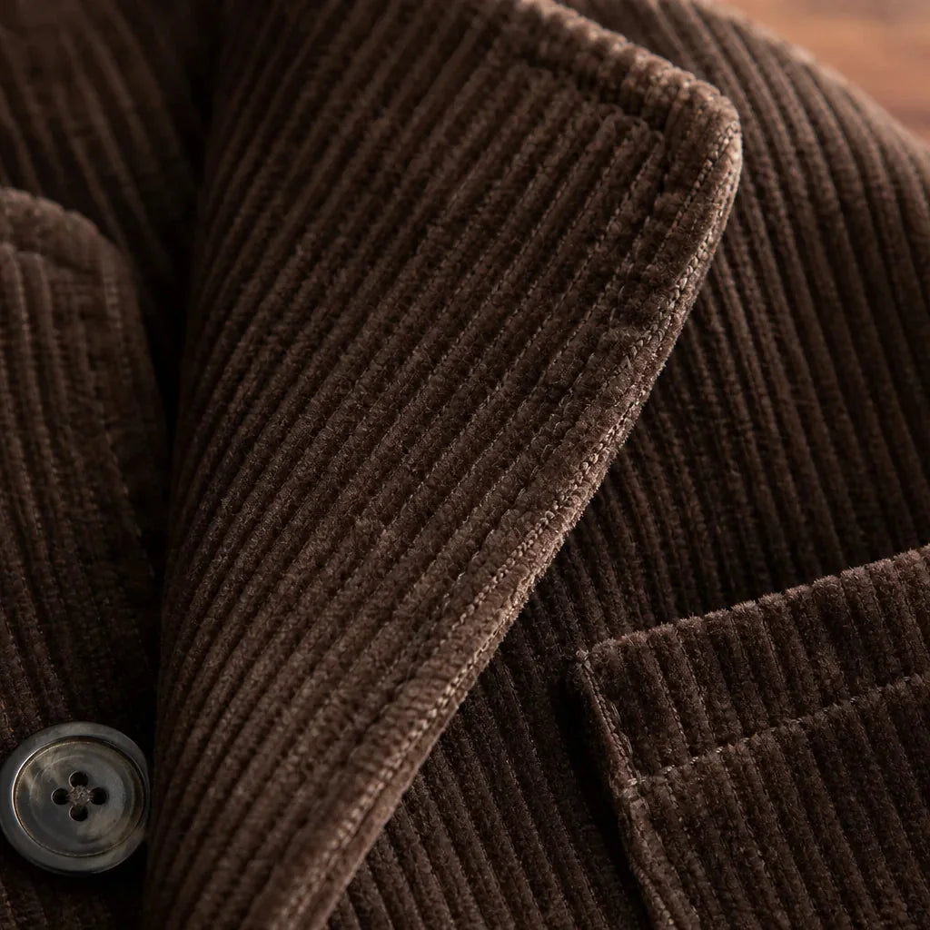 Cotton Corduroy Blazer close-up quality detail