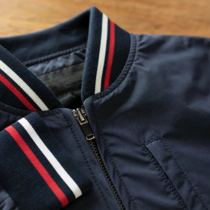 Varsity Bomber Jacket close-up quality detail